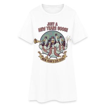 Juste une oie du Nouvel An réveillon 2026 - Robe T-shirt Femme - blanc - Devant