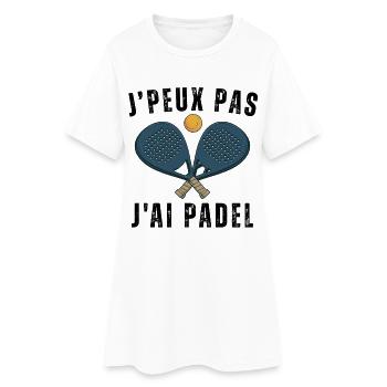 Je peux pas j ai padel - Robe T-shirt Femme - blanc - Devant