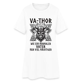 VA-THOR – Comme un père, mais plus puissant - Robe T-shirt Femme - blanc - Devant