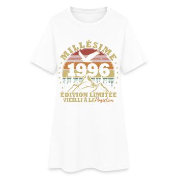 Millésime 1996 Vintage Anniversaire Rétro Cadeau - Robe T-shirt Femme - blanc - Devant