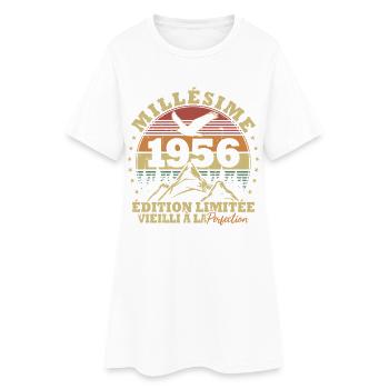 Millésime 1956 Vintage Anniversaire Rétro Cadeau - Robe T-shirt Femme - blanc - Devant