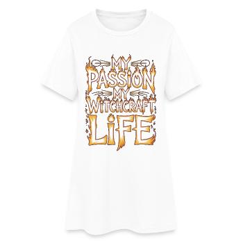 Witchcraft My Passion My Tarot Reading Wicca - Frauen T-Shirt-Kleid - Weiß - Vorne
