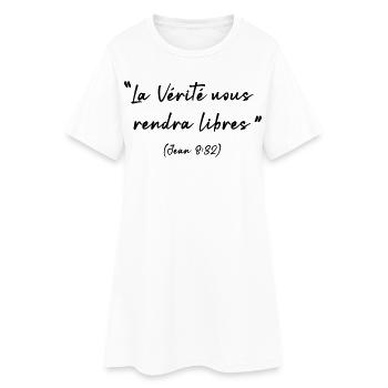 The truth will set you free, John 8:32 - Women’s T-Shirt Dress - white - Front