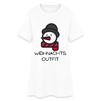 Tenue de Noël Snowman de Noël de Noël - Robe T-shirt Femme - blanc - Devant