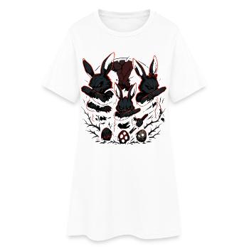 Lapin de Pâques maléfique qui fait un dab, gang de Pâques sombre - Robe T-shirt Femme - blanc - Devant