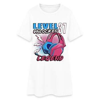 Casque néon Legend niveau 37 - Robe T-shirt Femme - blanc - Devant