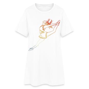 Vintage Cheerleading Girl - Women’s T-Shirt Dress - white - Front