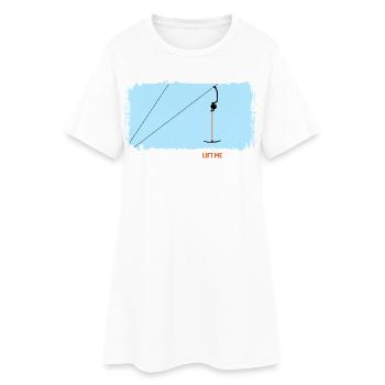 Ankerlift | Lift me, Ski, Wintersport, Skiurlaub - Frauen T-Shirt-Kleid - Weiß - Vorne