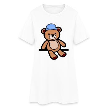Ours en peluche poupée - Robe T-shirt Femme - blanc - Devant