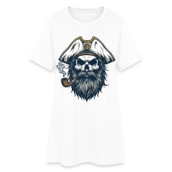 Capitaine Skull Sailor Bateau nautique Sea Lake - Robe T-shirt Femme - blanc - Devant