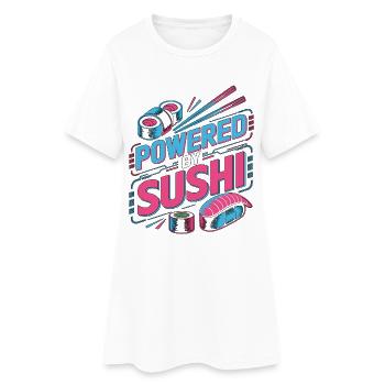 Sushi alimenté par le sushi Passionné de cuisine japonaise - Robe T-shirt Femme - blanc - Devant