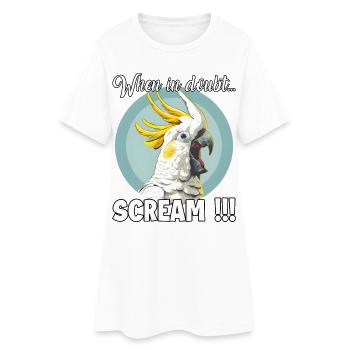 Cadeau créatif pour les amateurs de cacatoès et d’oiseaux - Robe T-shirt Femme - blanc - Devant