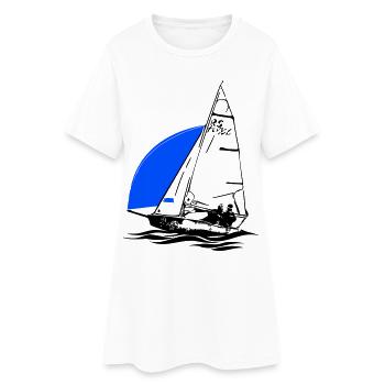 Régate de dériveurs à voile pour jeunes RS Feva XL - Robe T-shirt Femme - blanc - Devant