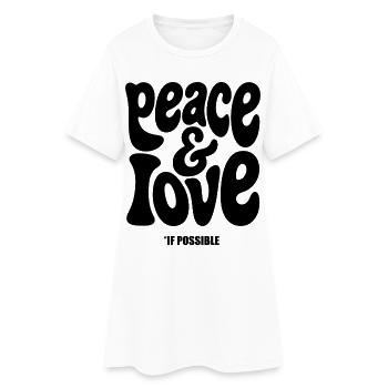 PEACE LOVE #1 - let's talk - Robe T-shirt Femme - blanc - Devant