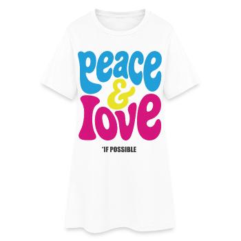 PEACE LOVE #4 - let's talk - Robe T-shirt Femme - blanc - Devant
