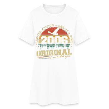 Anniversaire original Vintage 2006 Né Rétro - Robe T-shirt Femme - blanc - Devant