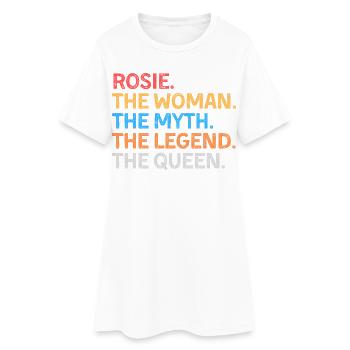 Rosie La Femme Le Mythe La Légende La Reine - Robe T-shirt Femme - blanc - Devant
