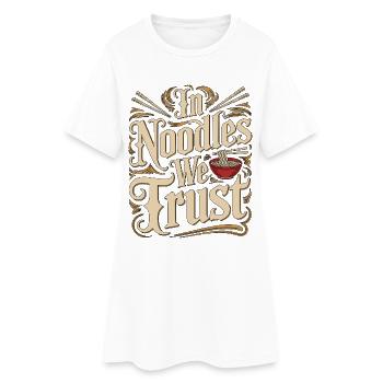 Ramen In Noodles We Trust Ramen Chef Food Lover - Frauen T-Shirt-Kleid - Weiß - Vorne