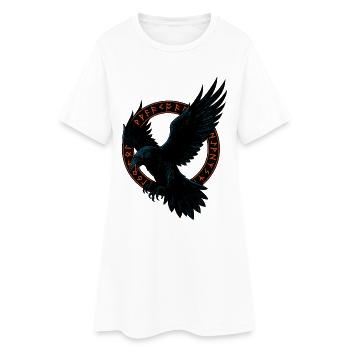 Runes de corbeau viking, motif magique nordique - Robe T-shirt Femme - blanc - Devant