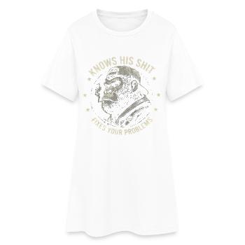 Gorilla Fixer: Problem-Solver Attitude - Frauen T-Shirt-Kleid - Weiß - Vorne