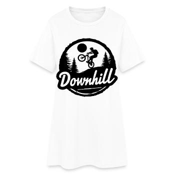 Logo du sentier VTT en descente - Robe T-shirt Femme - blanc - Devant