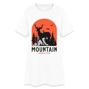 Mountain Lover Deer Nature - Women’s T-Shirt Dress - white - Front