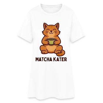 Graphique matcha de l’heure du thé pour la gueule de bois - Robe T-shirt Femme - blanc - Devant