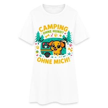Vacances d’amour du chien de camping, Cadeau du campeur - Robe T-shirt Femme - blanc - Devant
