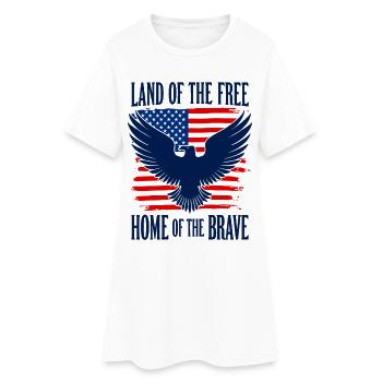 Terre de la Maison Libre des Braves USA Adler - Robe T-shirt Femme - blanc - Devant