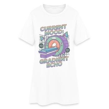 Technicien IRM, technicien en échographe du gradient d’humeur actuel, radiographe - Robe T-shirt Femme - blanc - Devant