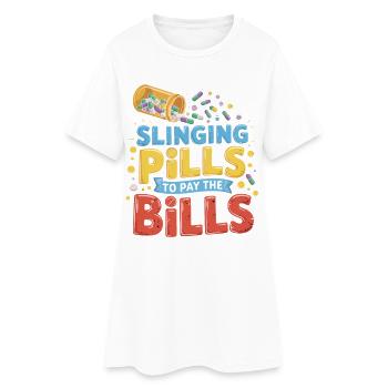 Pills against the bills - Women’s T-Shirt Dress - white - Front