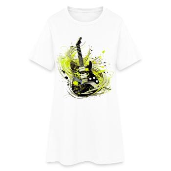guitare électrique guitare guitariste instrument de musique rock - Robe T-shirt Femme - blanc - Devant