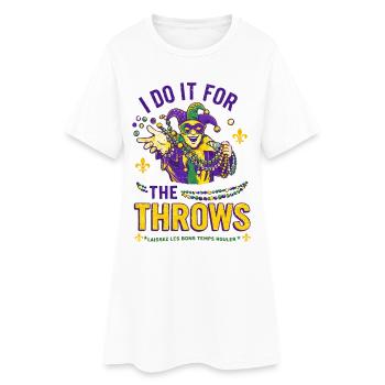 Perles Bouffons du Mardi Gras - Robe T-shirt Femme - blanc - Devant