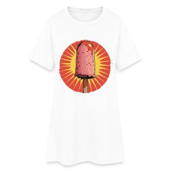 Graphique de glace - Robe T-shirt Femme - blanc - Devant