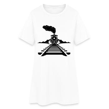 Croquis ferroviaire - Robe T-shirt Femme - blanc - Devant