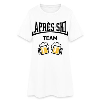 Équipe Après-Ski (Beer Après-Ski Concave / POS 3C) - Robe T-shirt Femme - blanc - Devant