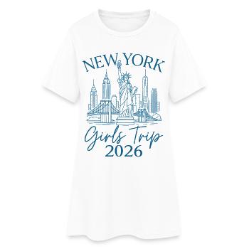 New York Girls Trip 2026 - Robe T-shirt Femme - blanc - Devant