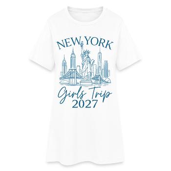 Voyage des filles à New York 2027 - Robe T-shirt Femme - blanc - Devant