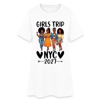Voyage des filles à New York 2027 - Robe T-shirt Femme - blanc - Devant