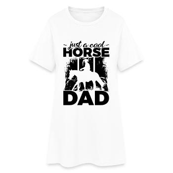 Pferde Vater - Frauen T-Shirt-Kleid - Weiß - Vorne