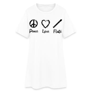 J’adore les flûtes - Robe T-shirt Femme - blanc - Devant