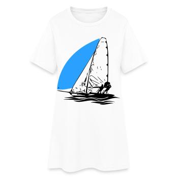 49er Segeljolle Segelboot Regatta Segel Segelsport - Frauen T-Shirt-Kleid - Weiß - Vorne