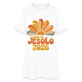 Lido di Jesolo 2026 Lever de soleil - Robe T-shirt Femme - blanc - Devant
