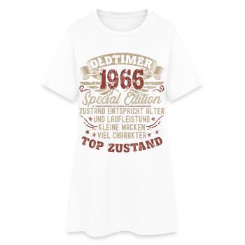 60 Geburtstag Alter und Laufleistung - Frauen T-Shirt-Kleid - Weiß - Vorne