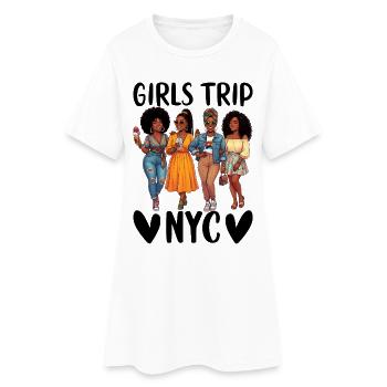 Voyage des filles à New York - Robe T-shirt Femme - blanc - Devant