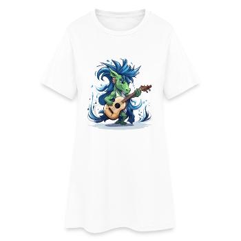 Green Dragon Guitarist - Women’s T-Shirt Dress - white - Front