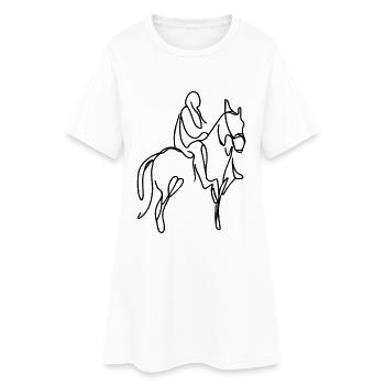 Dessin par onglet - Robe T-shirt Femme - blanc - Devant
