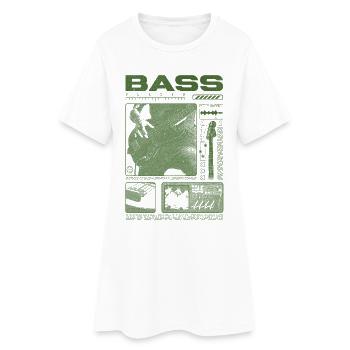 Bassiste amateur de basse Streetwear - Robe T-shirt Femme - blanc - Devant