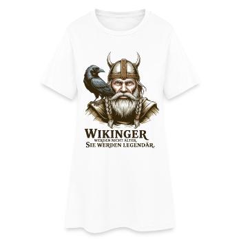 Légende viking viking marin Odin Raven Fighter - Robe T-shirt Femme - blanc - Devant