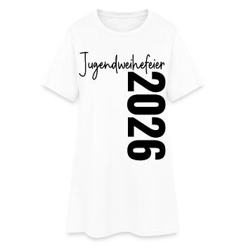 Jugendweihefeier 2026 - Frauen T-Shirt-Kleid - Weiß - Vorne